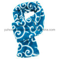 Promoção Inverno quente Knitting Impresso Polar Fleece Lady Scarf